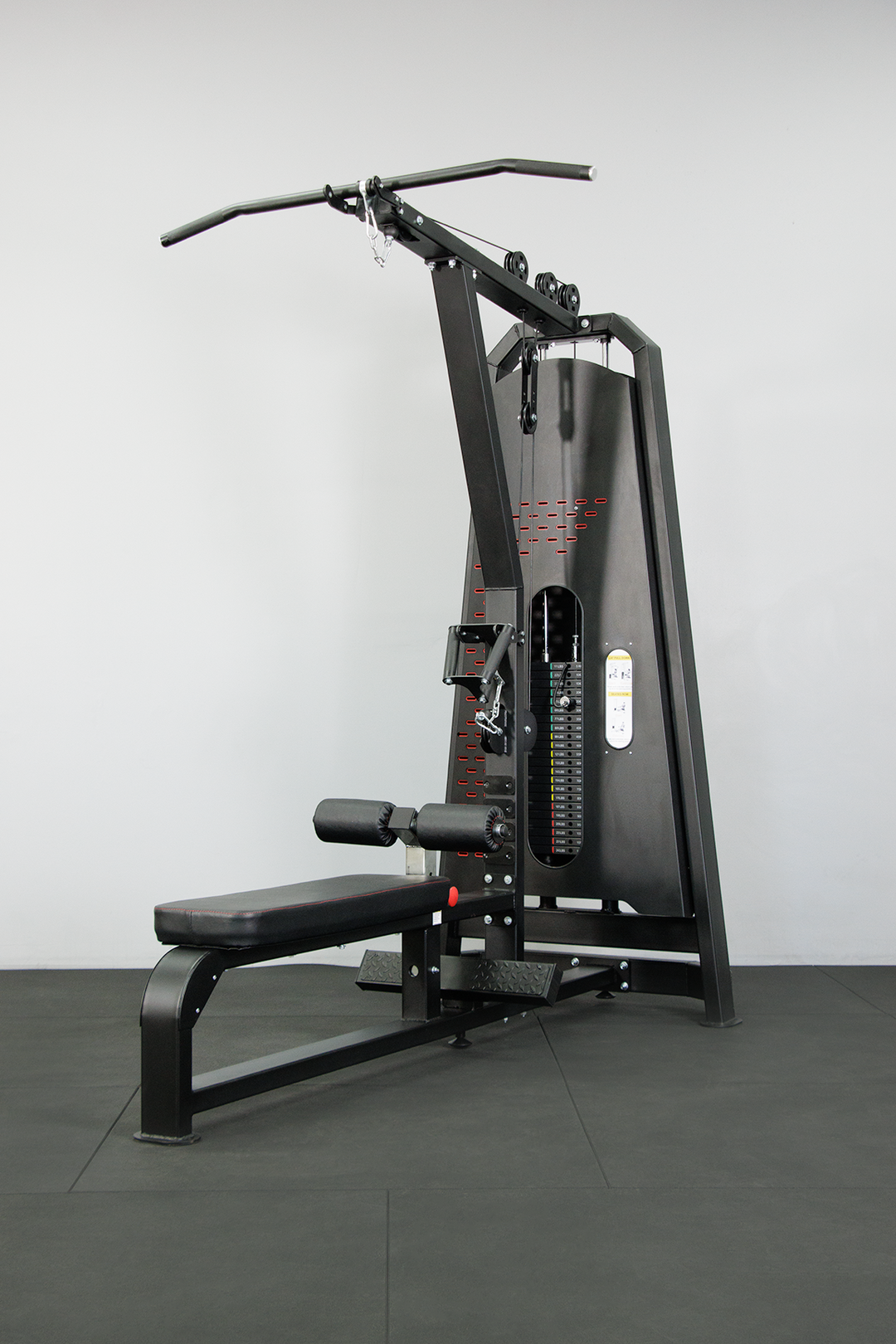 Body Iron Commercial Pro Elite Lat Pull Down / Low Row Machine