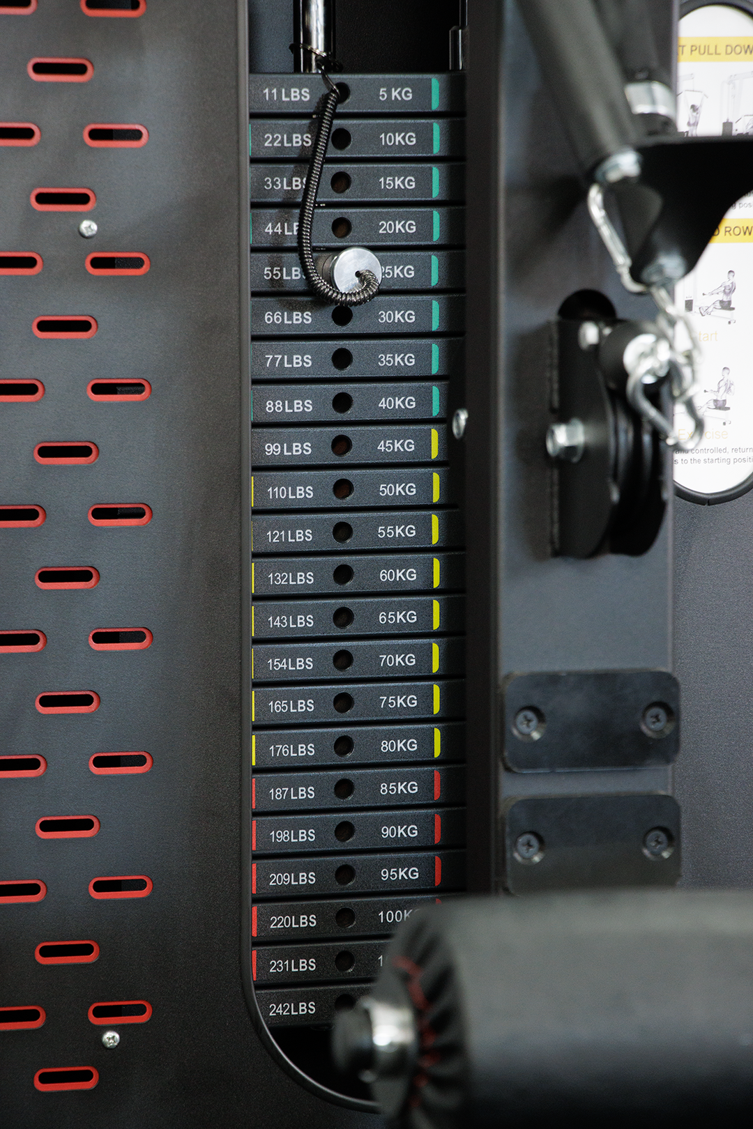 Body Iron Commercial Pro Elite Lat Pull Down / Low Row Machine