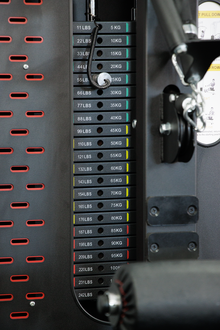 Body Iron Commercial Pro Elite Lat Pull Down / Low Row Machine