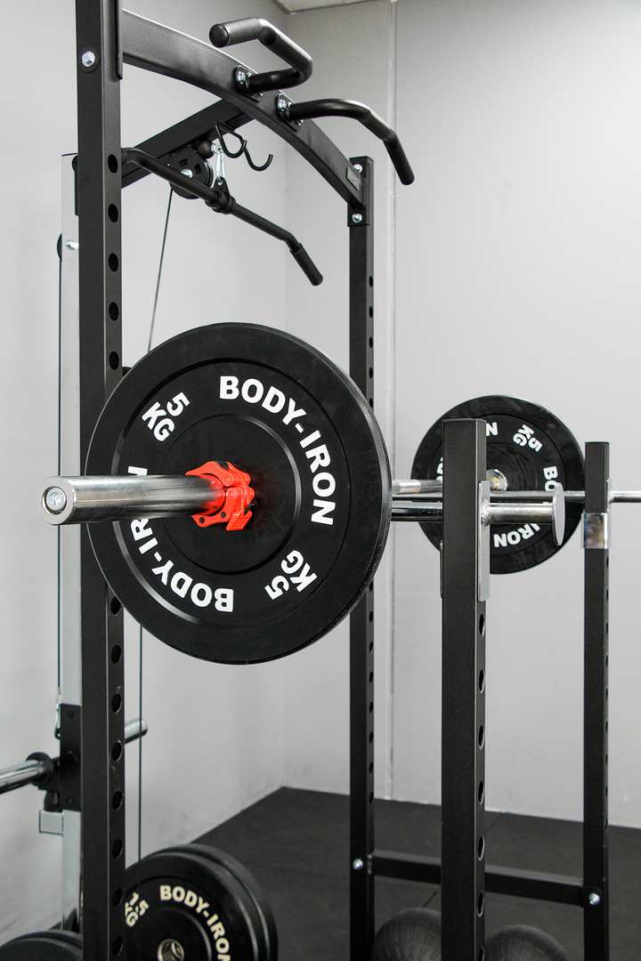 Body Iron SRL995 Squat Rack with Lat Pulldown & Seated Row