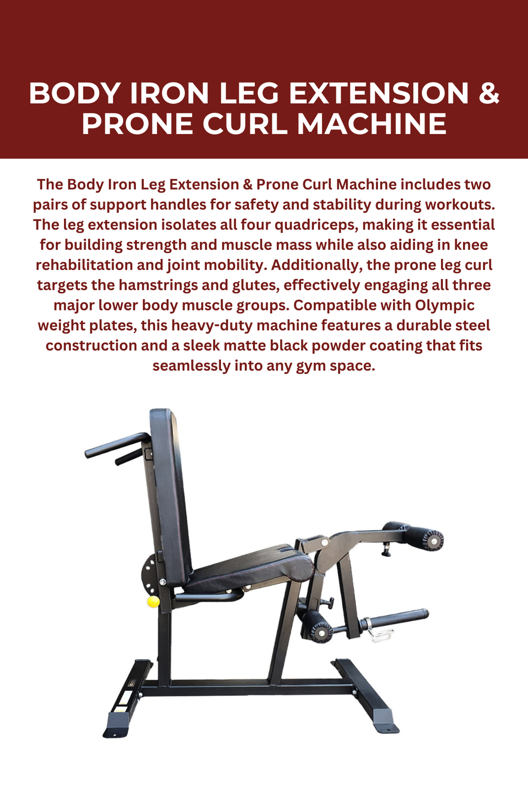 Body Iron Leg Extension & Prone Curl Machine