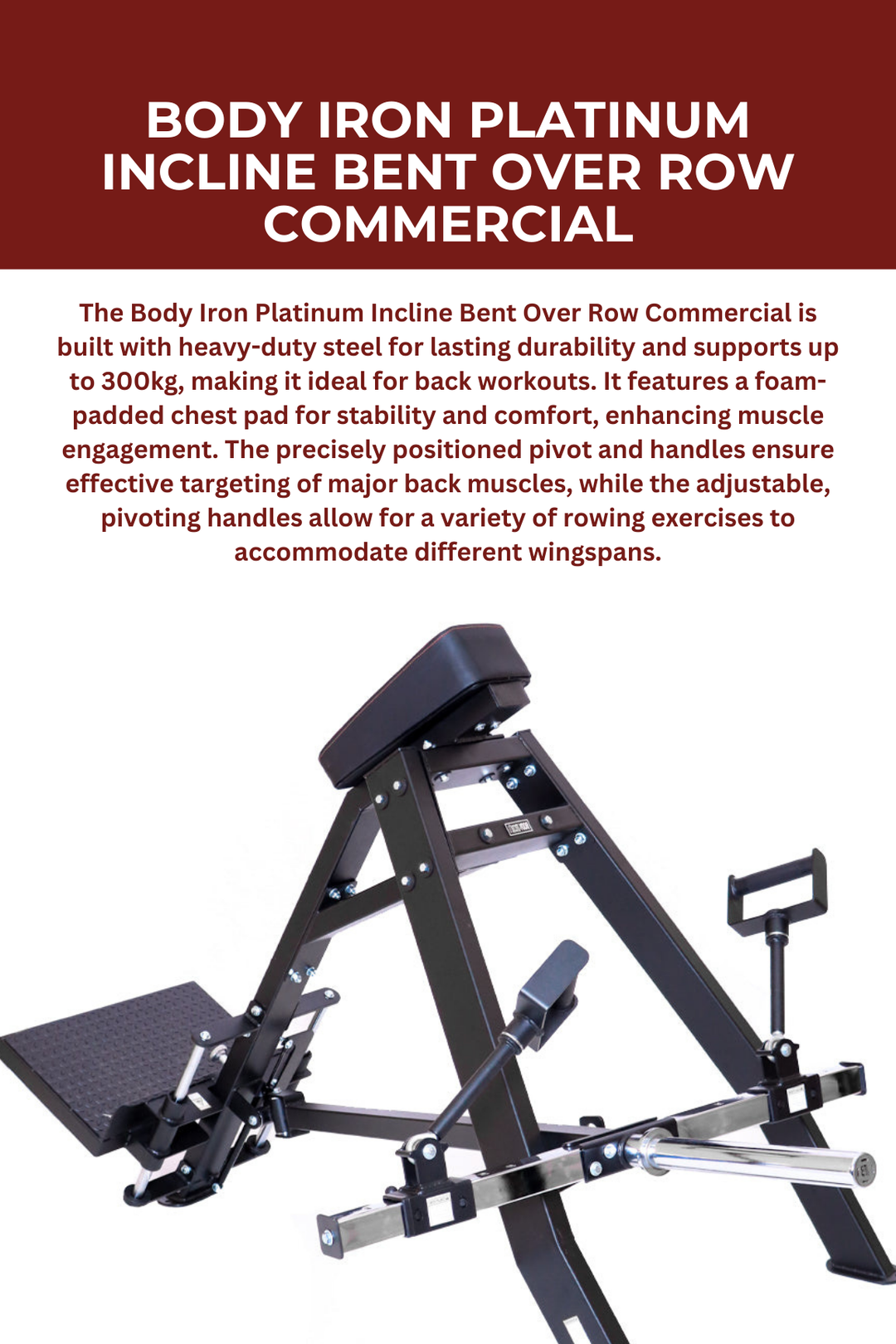 Body Iron Platinum Incline Bent Over Row Commercial