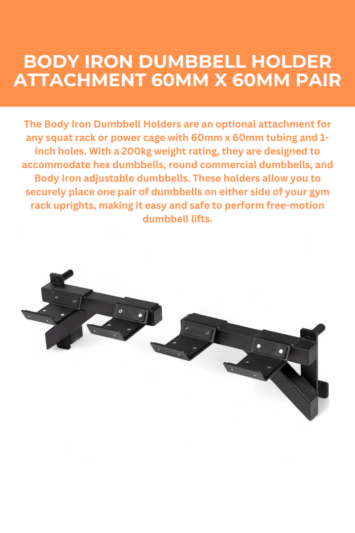 Body Iron Dumbbell Holder Attachment 60mm X 60mm Pair