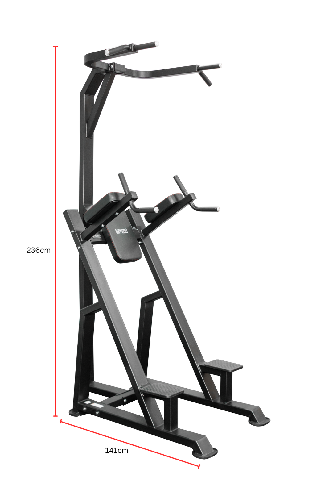 Body Iron Commercial Vertical Knee Raise / Dip / Pull Up Power Tower