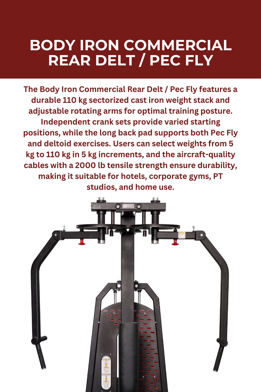 Body Iron Commercial Rear Delt / Pec Fly