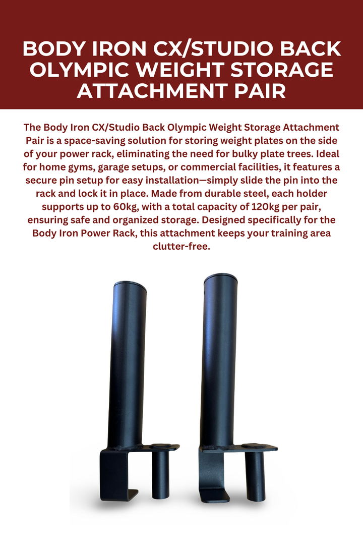 Body Iron CX/Studio Back Olympic Weight Storage Attachment Pair