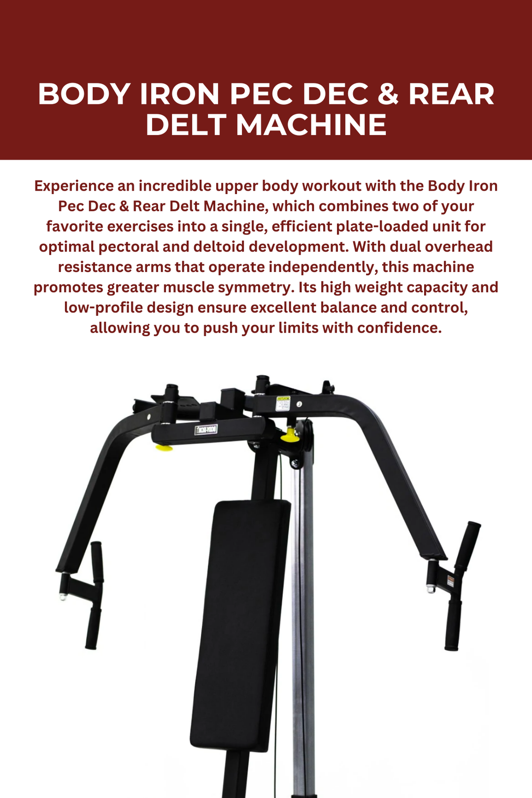 Body Iron Pec Dec & Rear Delt Machine