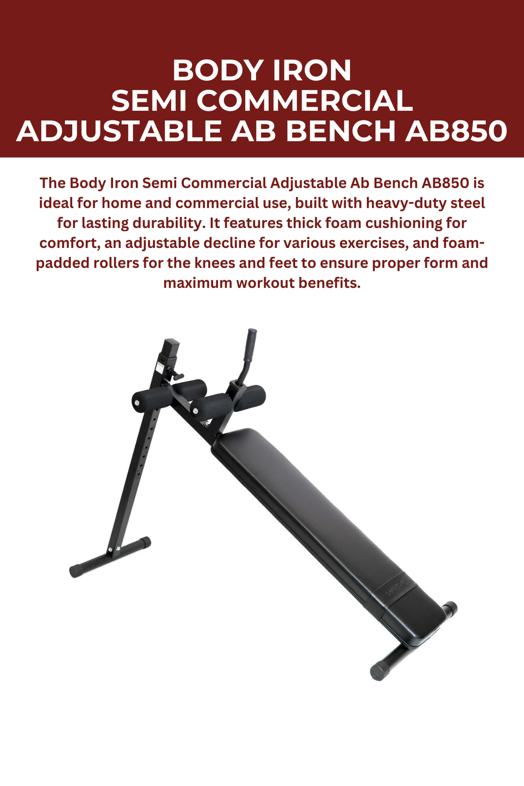 Body Iron Semi Commercial Adjustable Ab Bench AB850