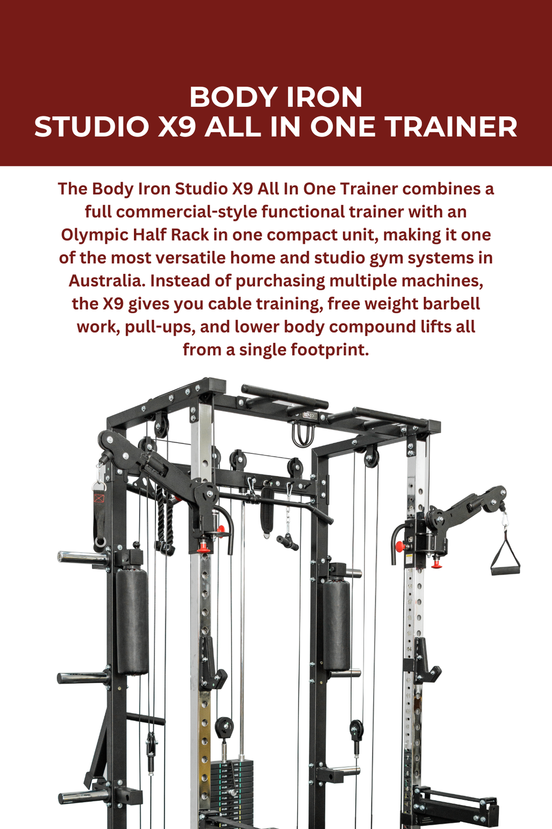 เครื่องออกกำลังกาย Body Iron Studio X9 All In One Trainer