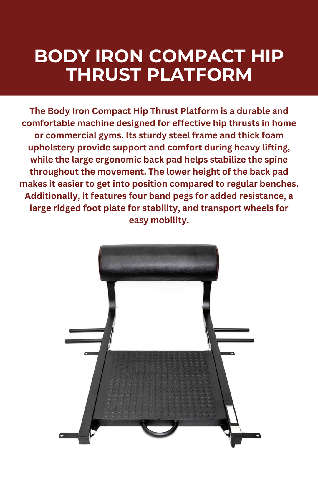 Body Iron Compact Hip Thrust Platform