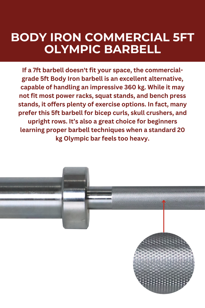 Body Iron Commercial 5ft Olympic Barbell