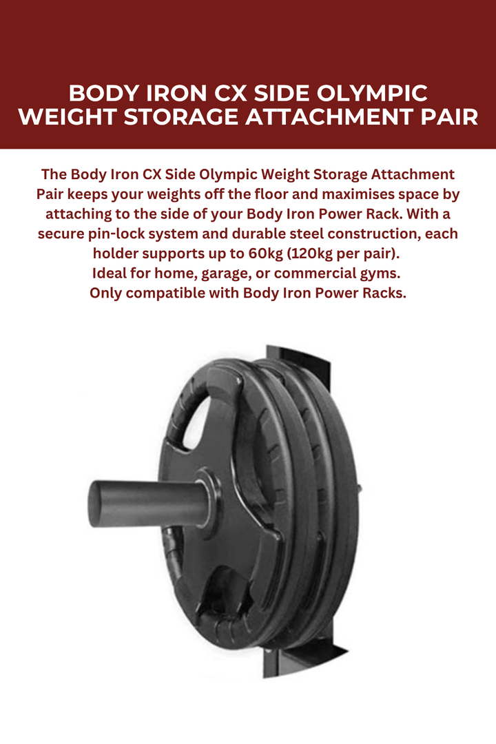Body Iron CX Side Olympic Weight Storage Attachment Pair