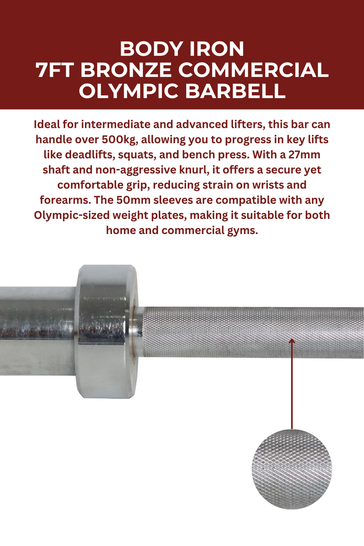 Body Iron 7ft Bronze Commercial Olympic Barbell