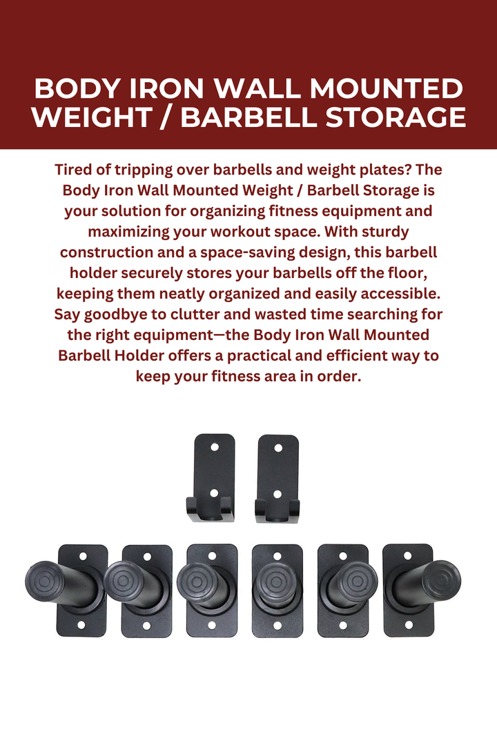 Body Iron Wall Mounted Weight / Barbell Storage
