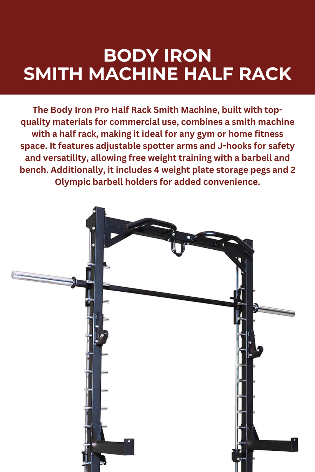 Body Iron Smith Machine Half Rack Set