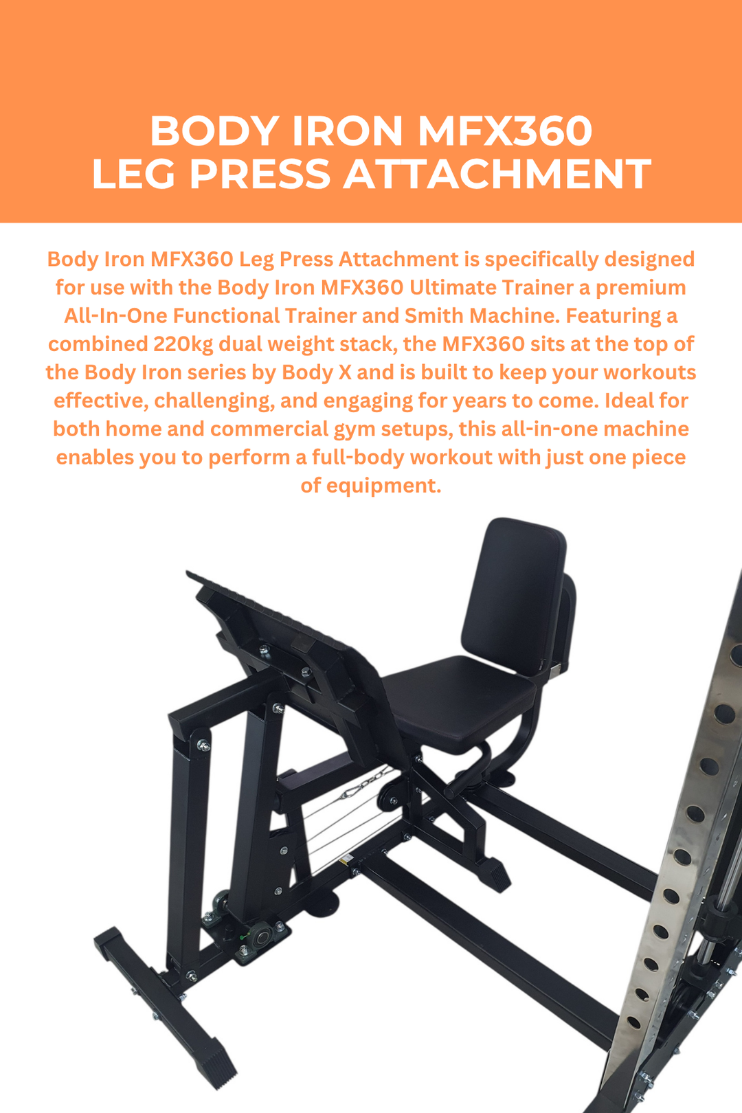 Body Iron MFX360 Leg Press Attachment