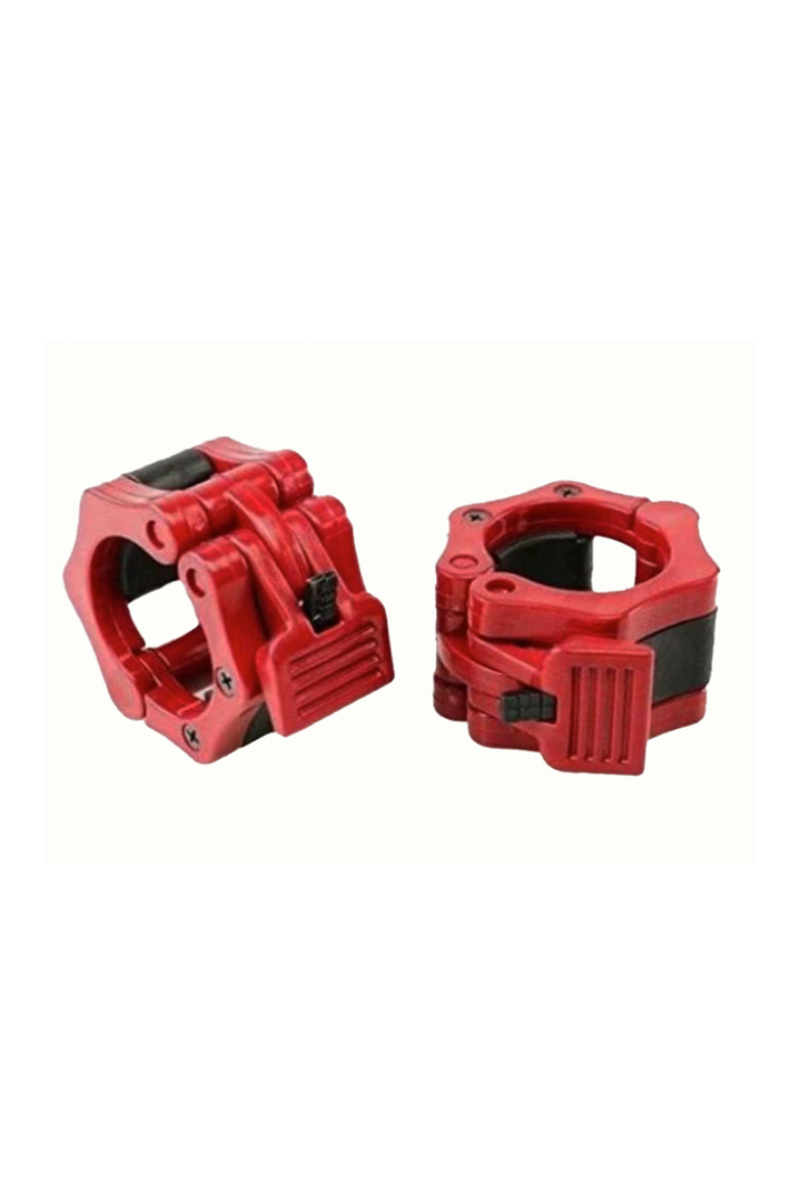 Body Iron Olympic Barbell Snap Locks (Red)