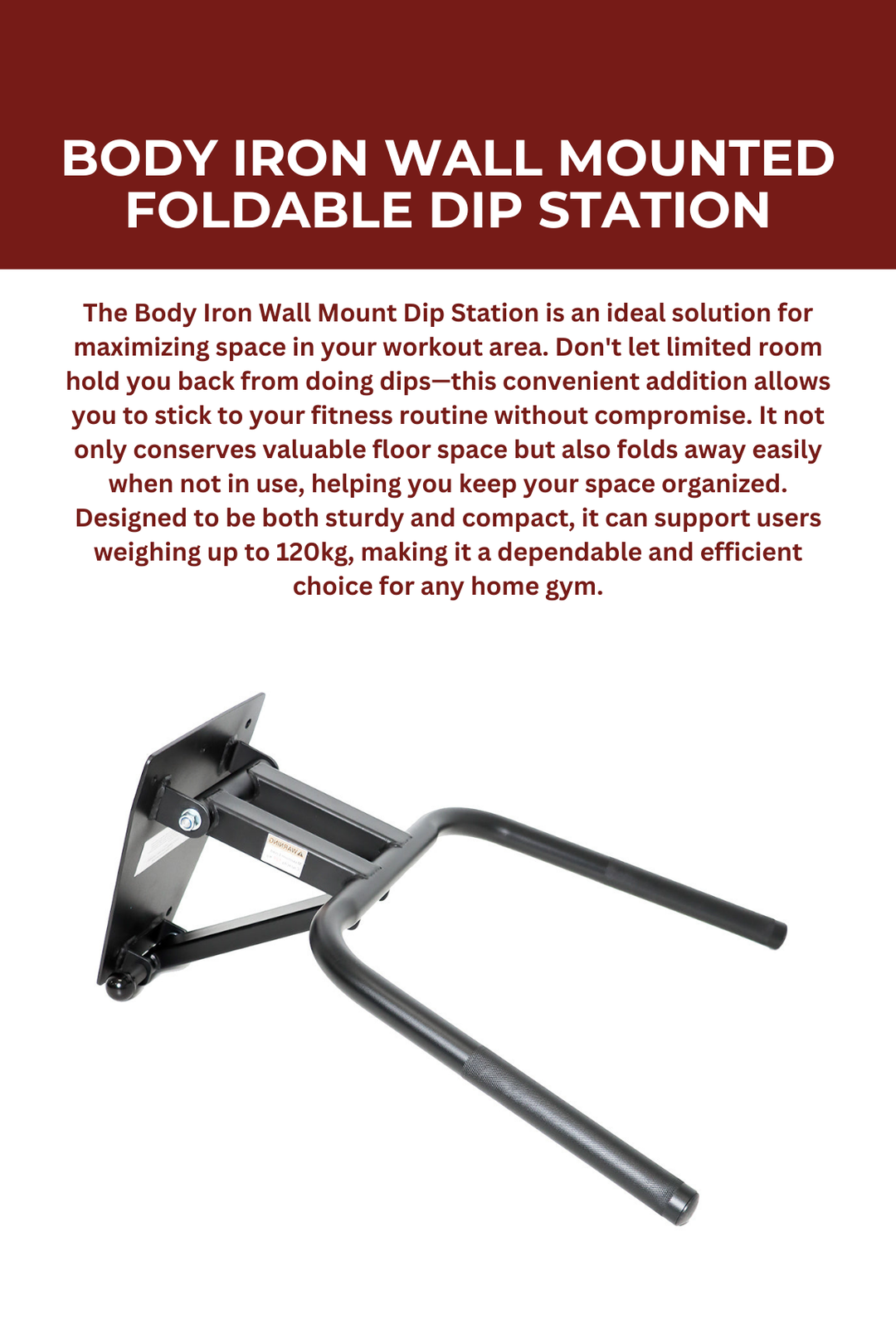 Body Iron Wall Mounted Foldable Dip Station