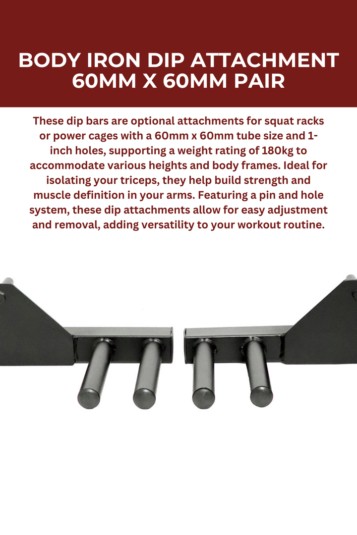 Body Iron Dip Attachment 60mm X 60mm Pair