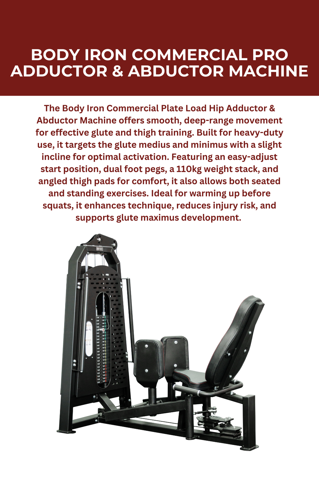 Body Iron Commercial Pro Adductor & Abductor Machine