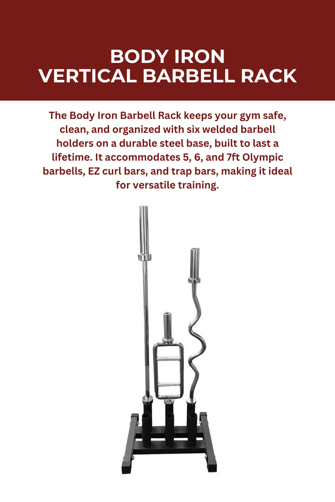 Body Iron Vertical Barbell Rack