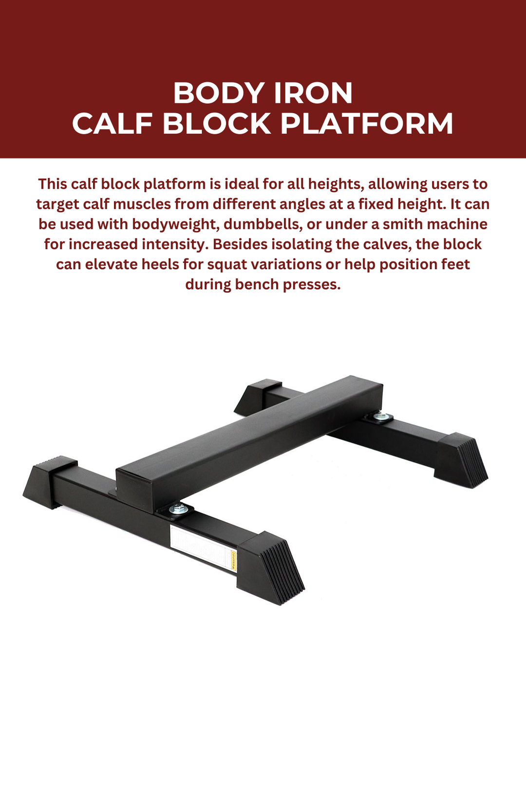 Body Iron Calf Block Platform