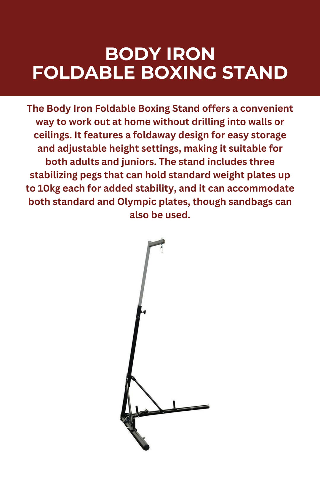 Body Iron Foldable Boxing Stand