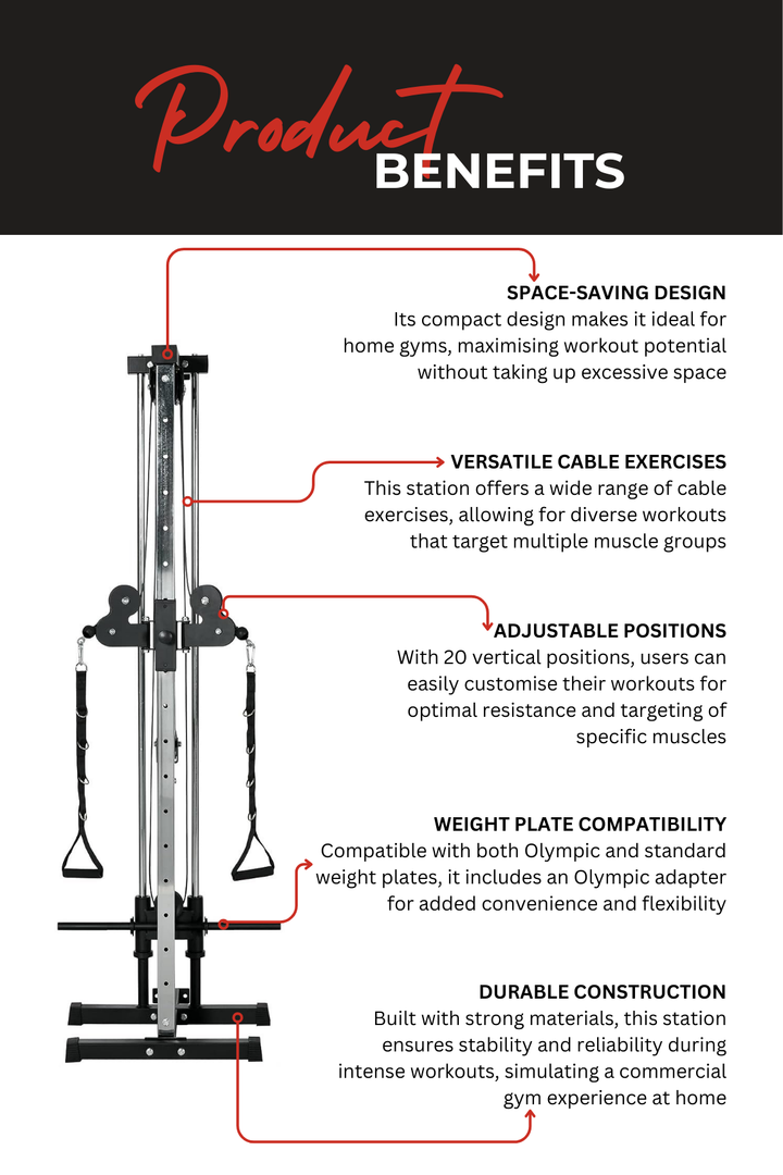 Body Iron Adjustable Dual Pulley Station