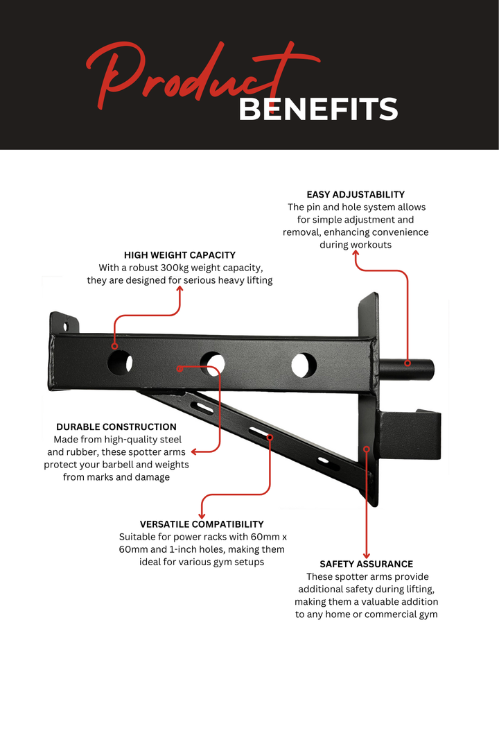 Body Iron Spotter Arm 60mm X 60mm Pair