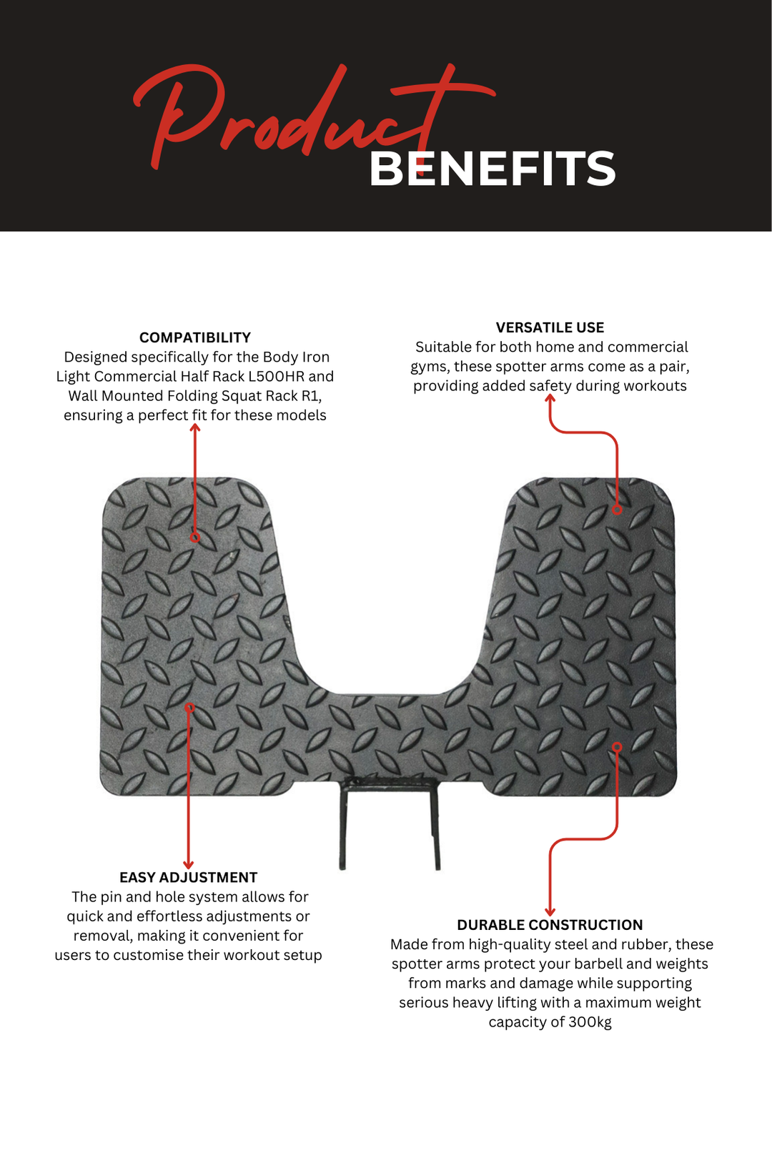 Body Iron Low Row Foot Plate Attachment (FT750)