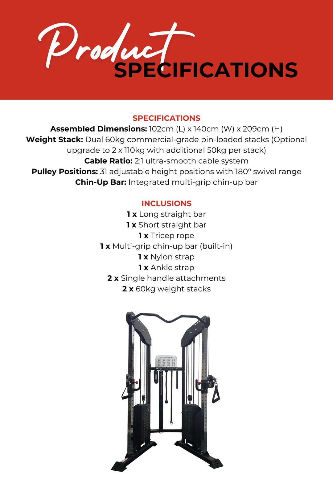 Body Iron BFX250 Commercial Functional Trainer