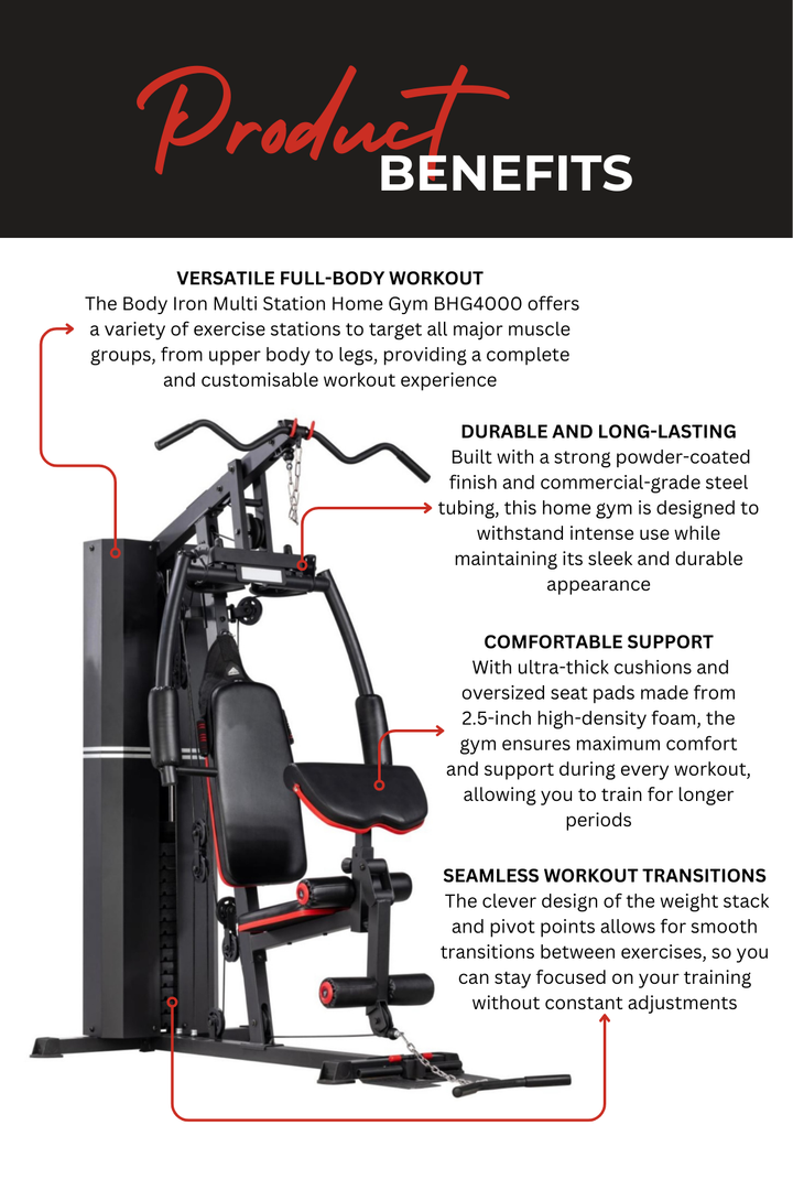 Body Iron Multi Station Home Gym BHG4000