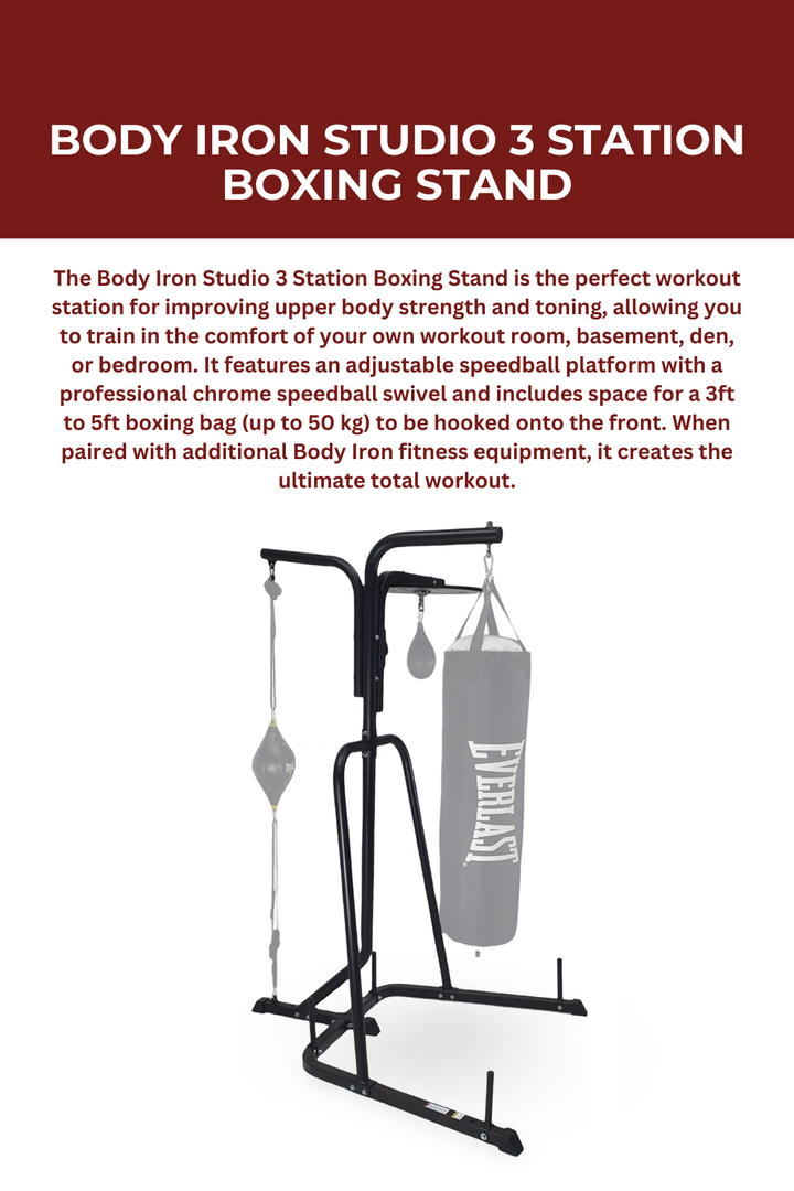 Body Iron Studio 3 Station Boxing Stand