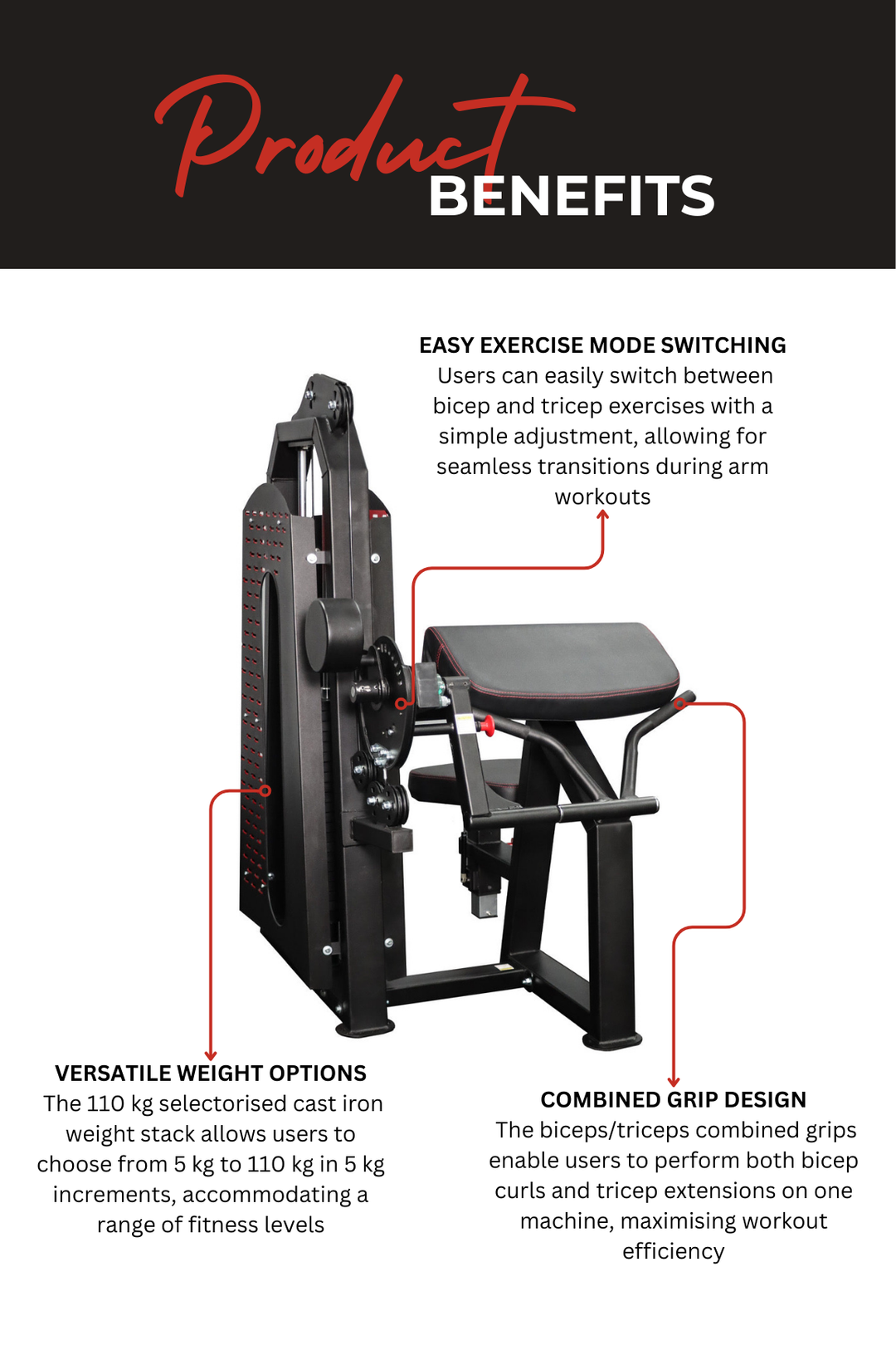 Body Iron Commercial Bicep / Tricep Curl Extension