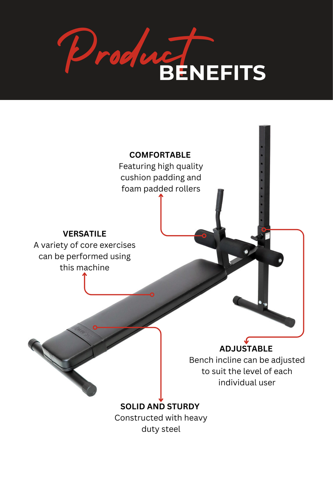 Body Iron Semi Commercial Adjustable Ab Bench AB850