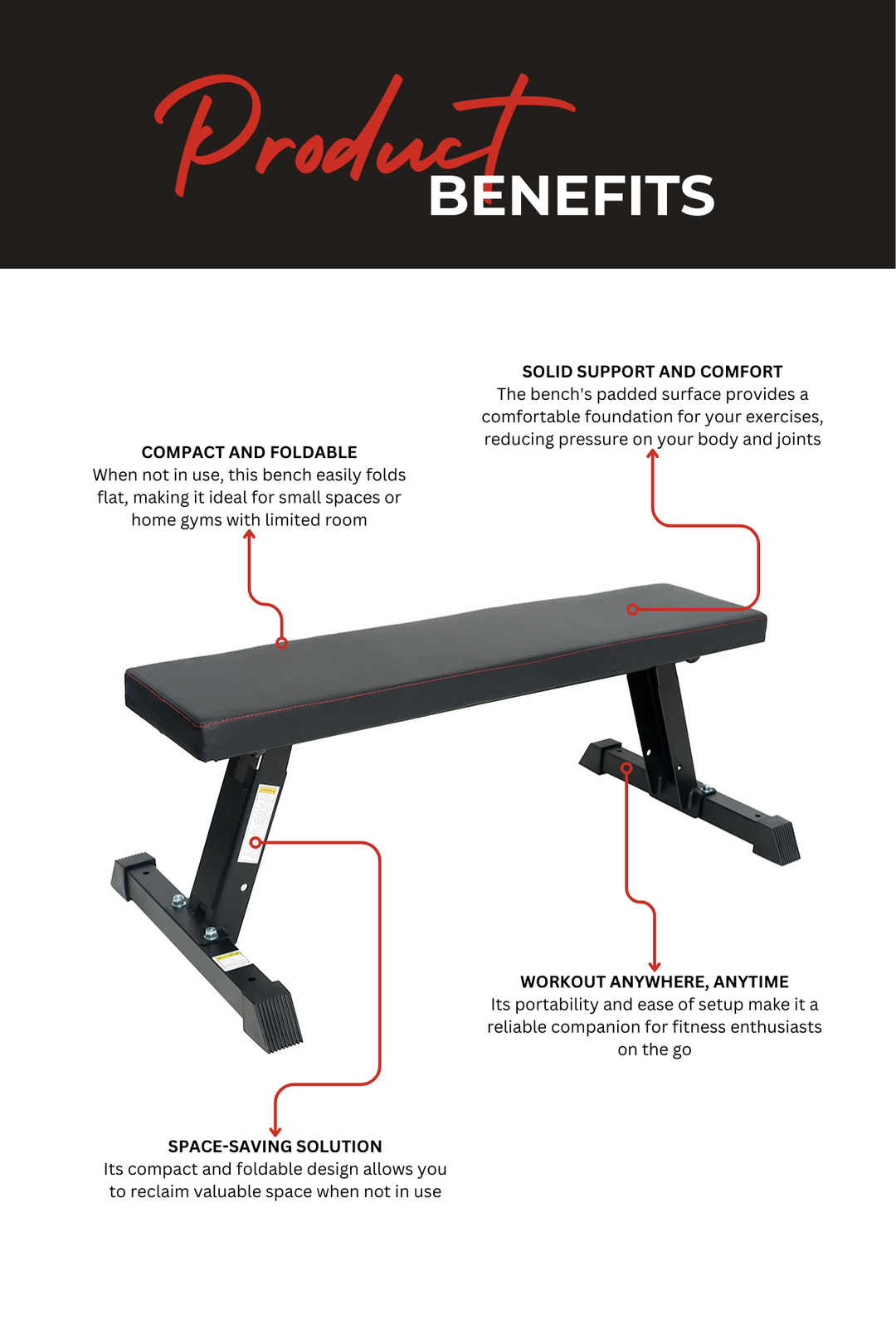 Body Iron Foldable Flat Bench