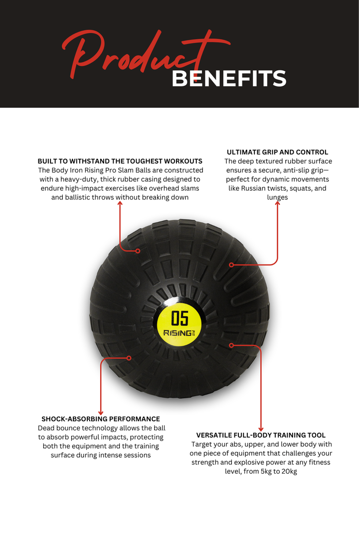 Body Iron Rising Pro Commercial Slam Ball 5kg