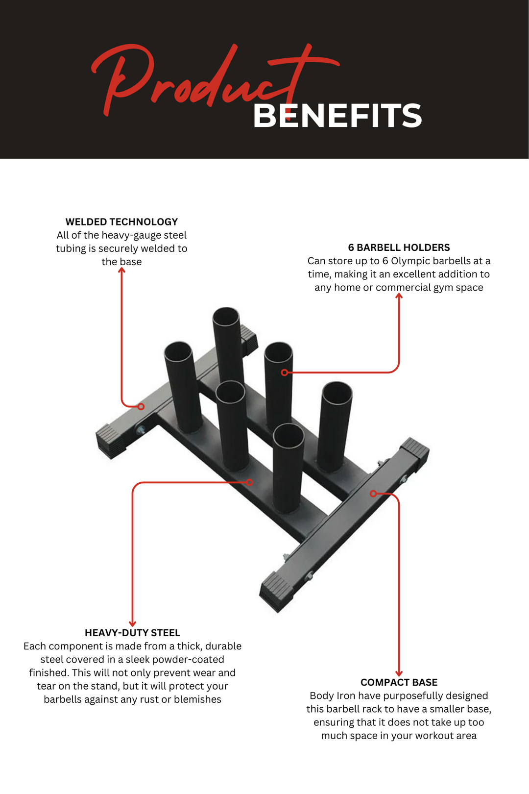 Body Iron Vertical Barbell Rack