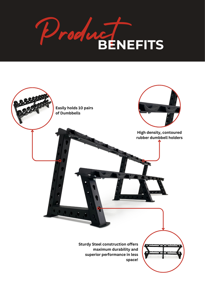 Body Iron 10-Pair Commercial Dumbbell Rack