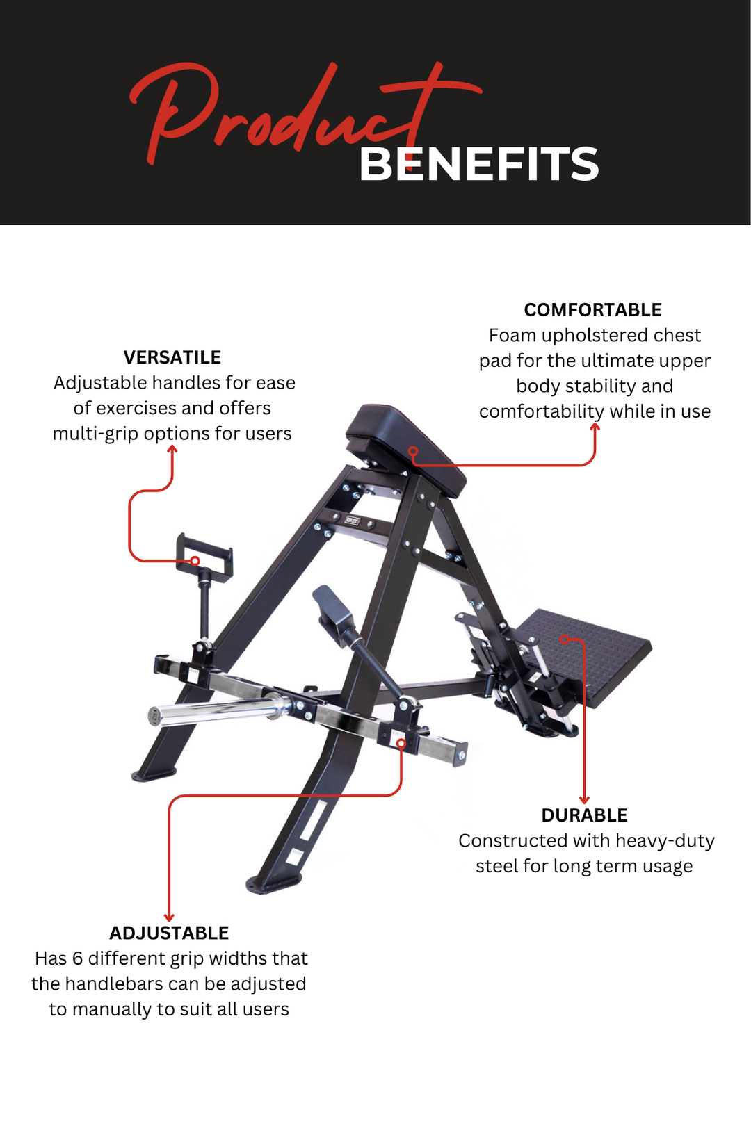 Body Iron Platinum Incline Bent Over Row Commercial