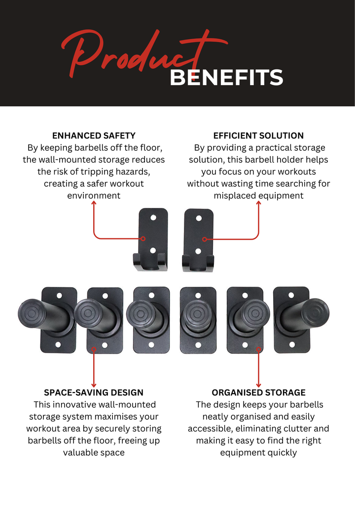 Body Iron Wall Mounted Weight / Barbell Storage