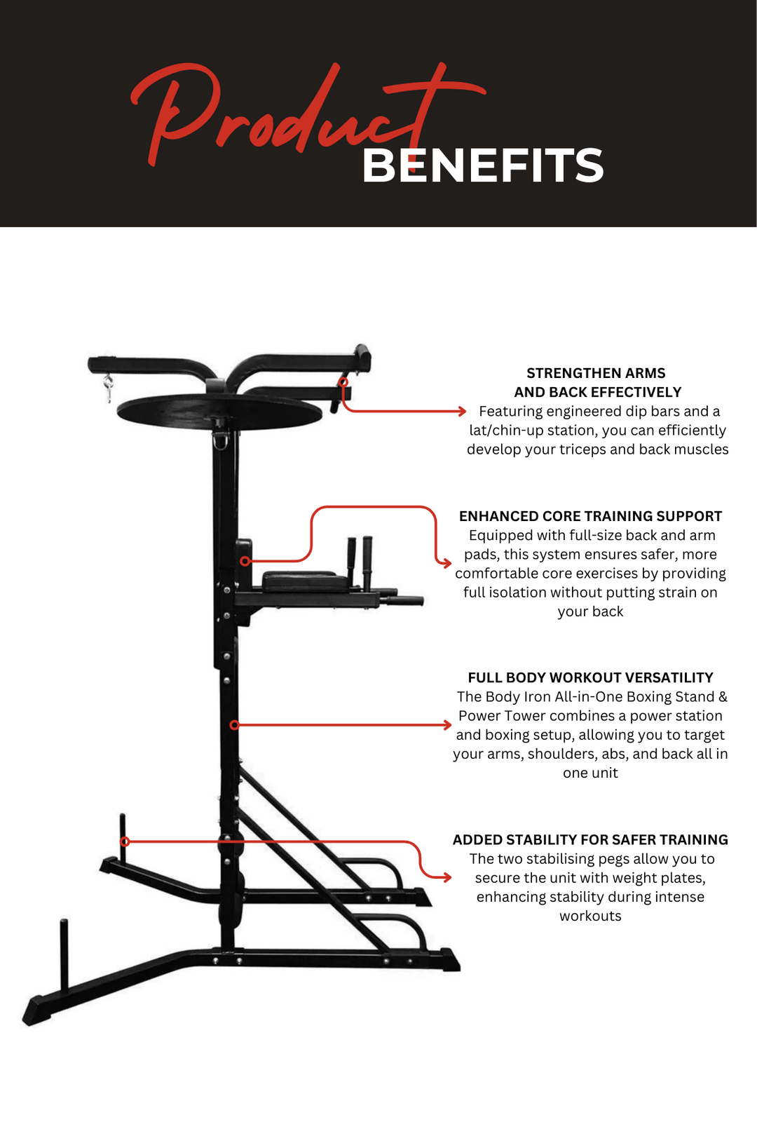Body Iron All in One Boxing Stand & Power Tower