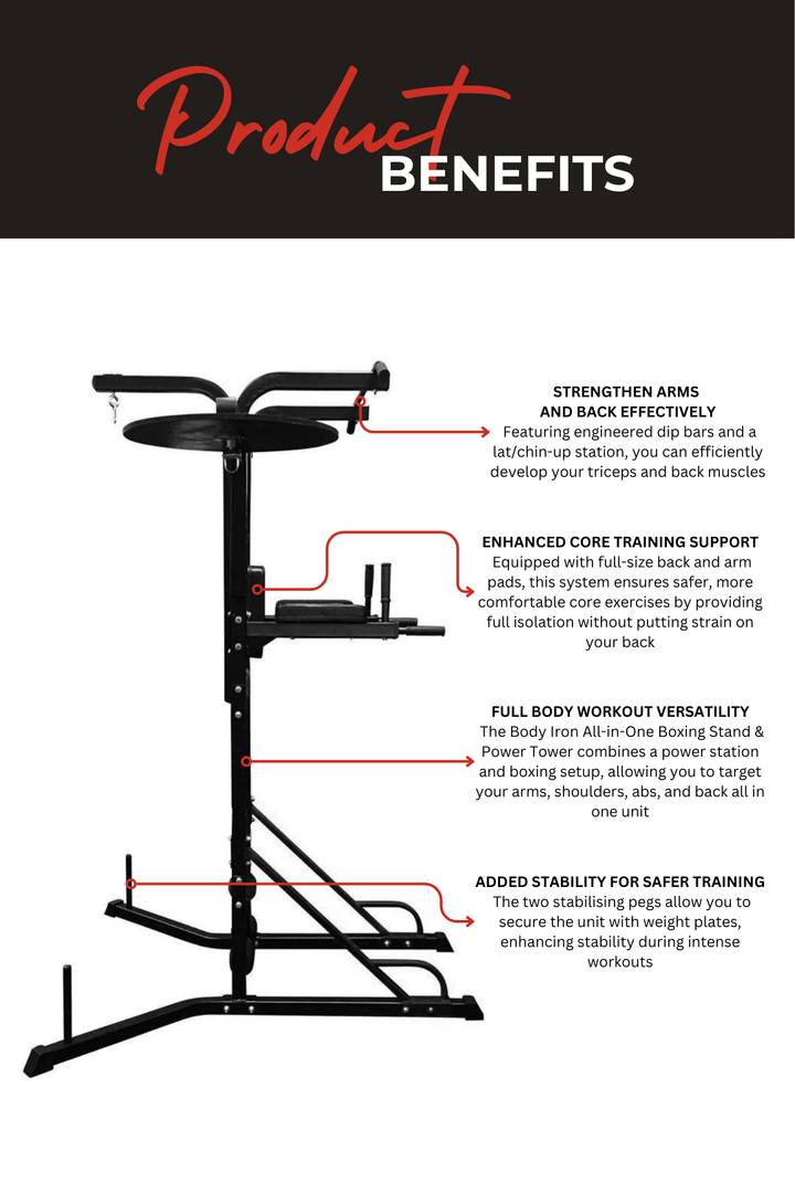 Body Iron All in One Boxing Stand & Power Tower