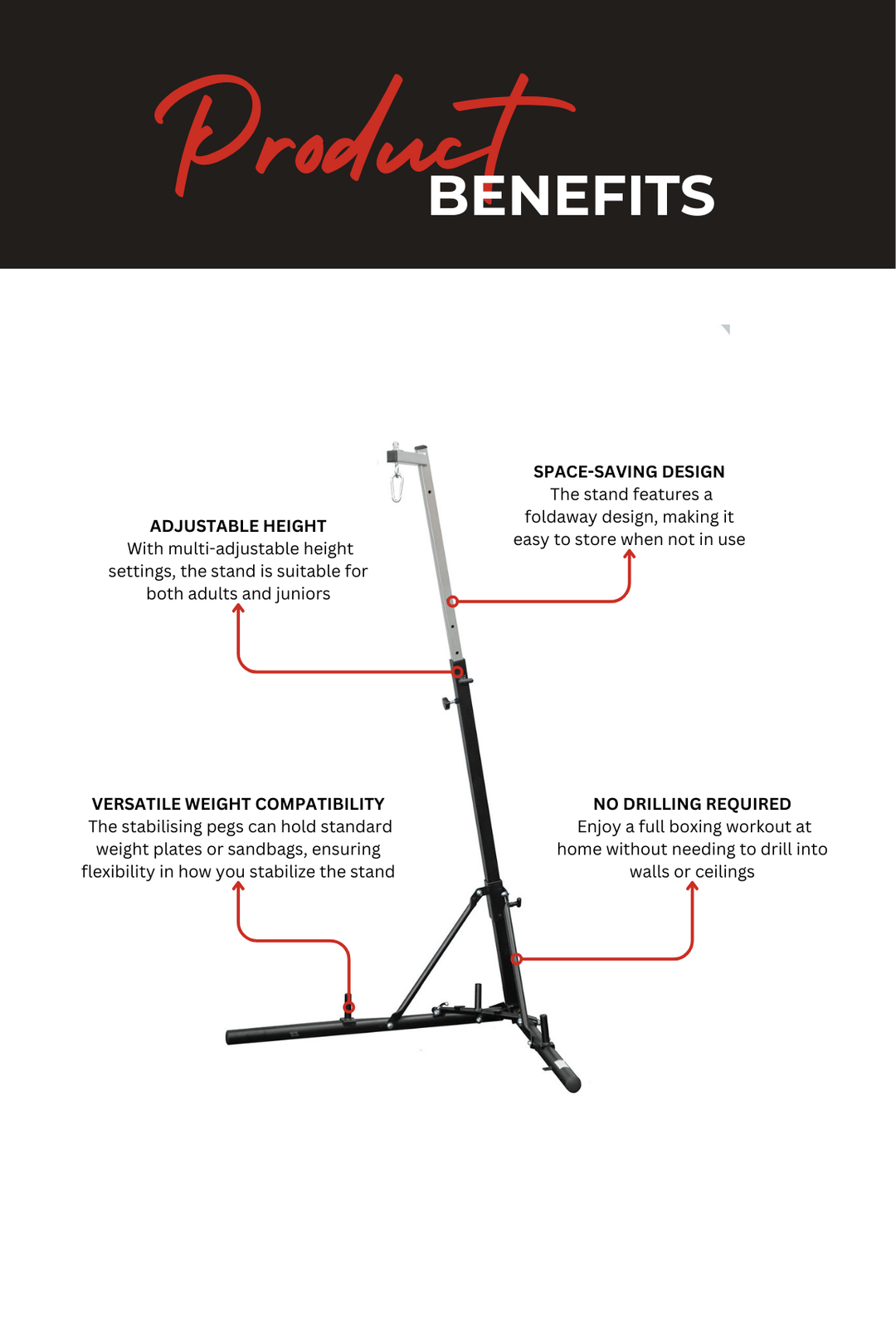 Body Iron Foldable Boxing Stand