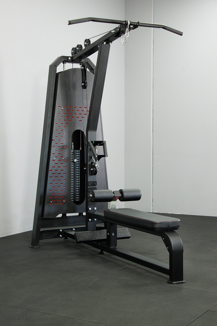 Body Iron Commercial Pro Elite Lat Pull Down / Low Row Machine