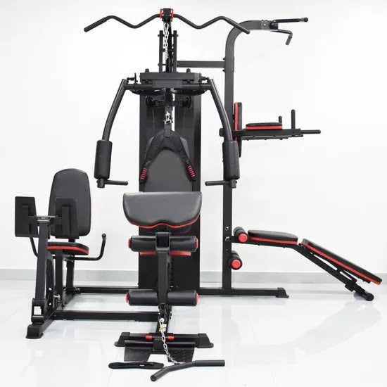 Body Iron Multi Station Home Gym With Leg Press BHG7000 + Power Tower + Ab Bench