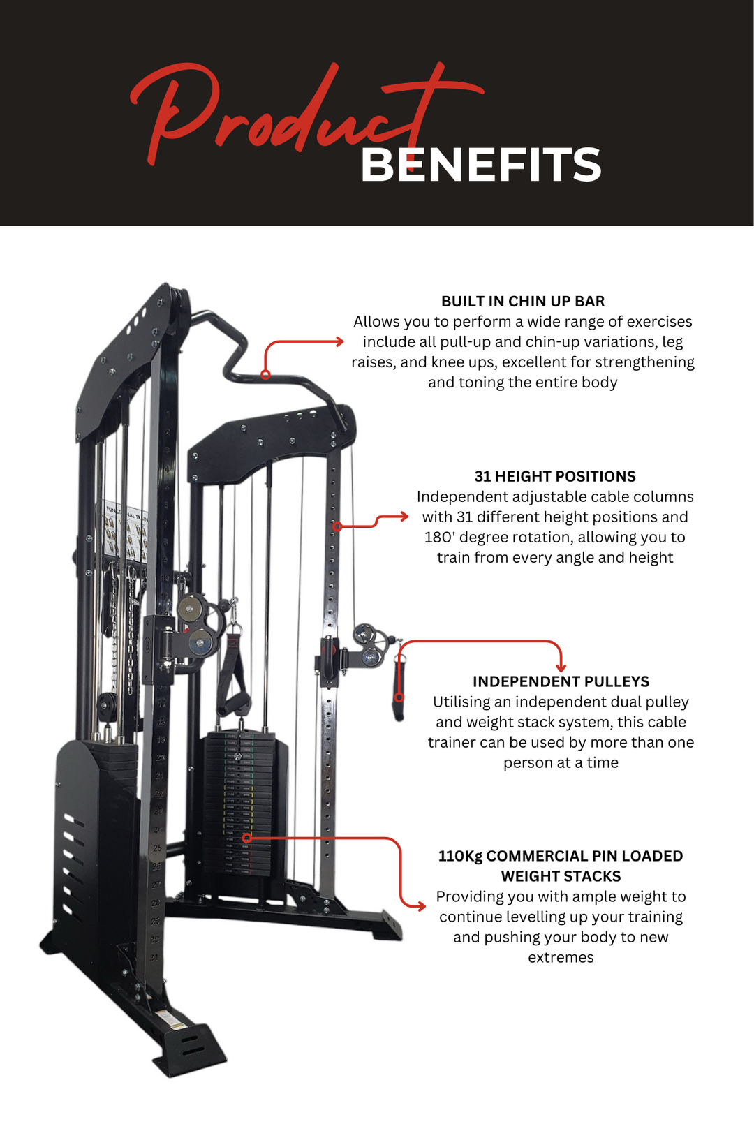 Body Iron BFX250 Commercial Functional Trainer