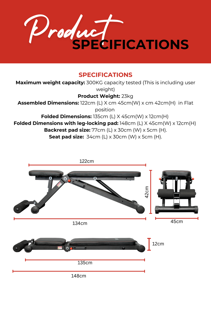 Body Iron Fold-Away Adjustable Bench SF1000