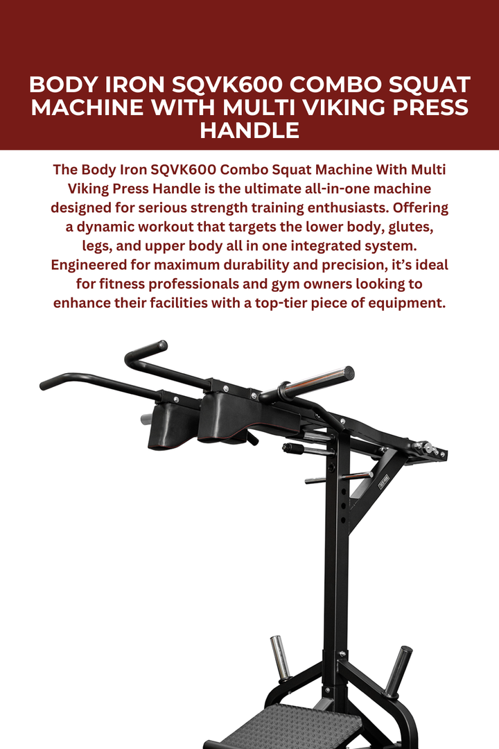 Body Iron SQVK600 Combo Squat Machine With Multi Viking Press Handle