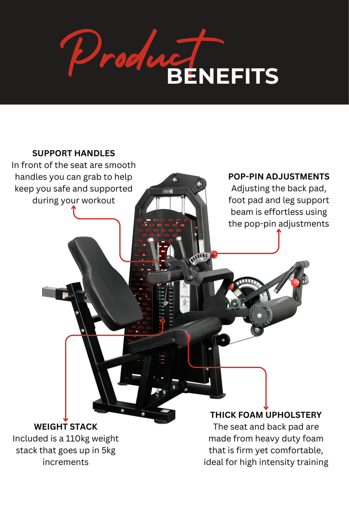 Body Iron Commercial Leg Extension & Curl Machine